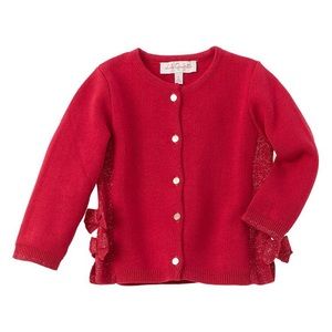 Lili Gaufrette Girls Sweater with Bows
